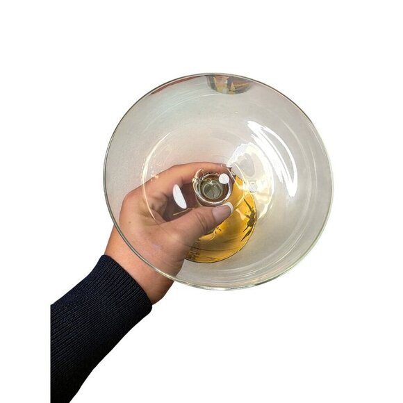 Gold-Trimmed Clear Glass Coupe Cocktail Glasses Set Of 2 - Picture 9 of 16